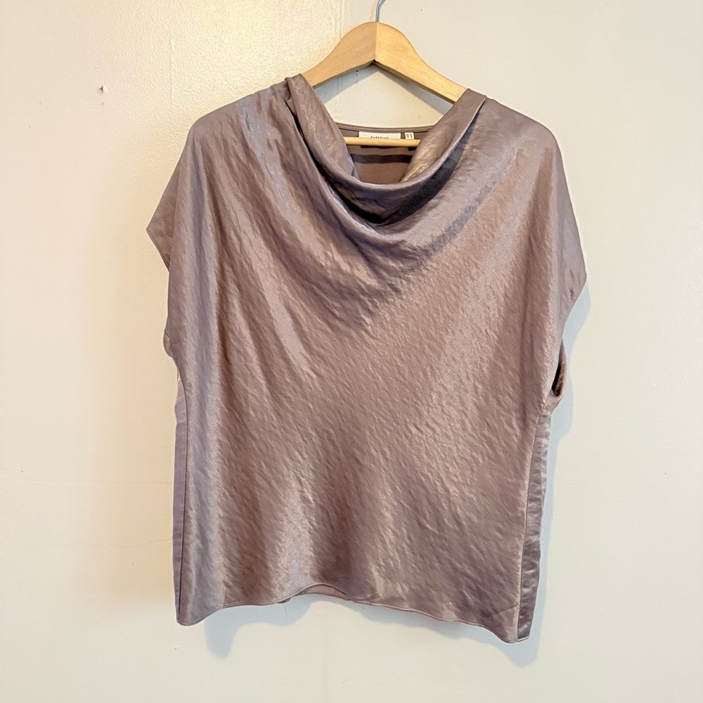InWear Satin Cowl Neck Women's Top - Dark Taupe